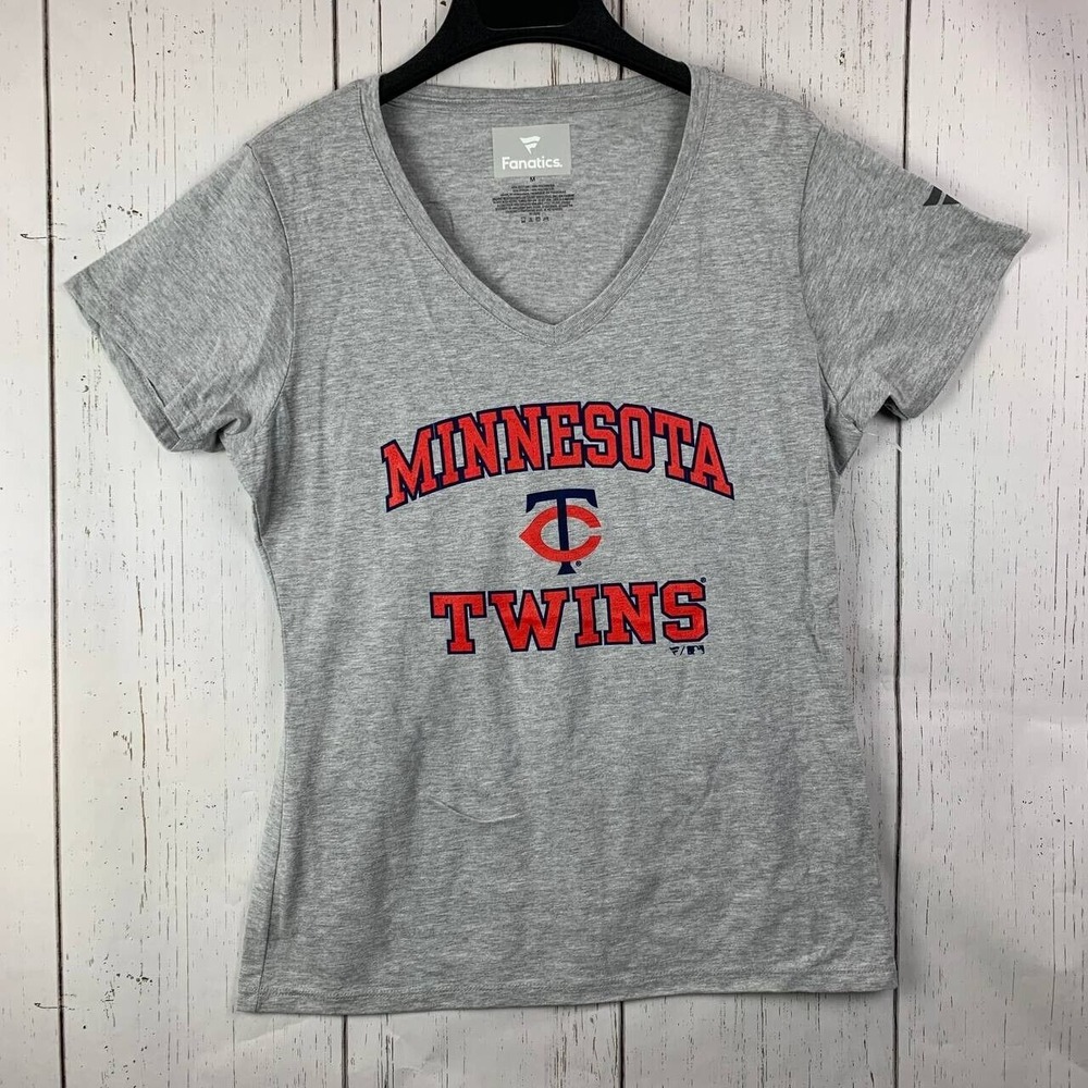 Minnesota Twins MLB Medium Fanatics Casual T-Shirt Gray New Women